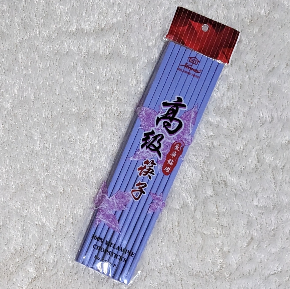 Hoover melamine chopsticks lavender colour commercial grade, pack of 10